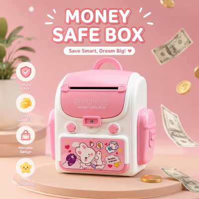 Kids ATM Money Saving Bank with Fingerprint & Password Lock