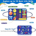 Montessori Dinosaur 8 Pages Multi-functional Activity Busy Book
